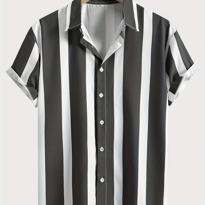 Chemise décontractée à manches courtes et revers pour la plage d'été