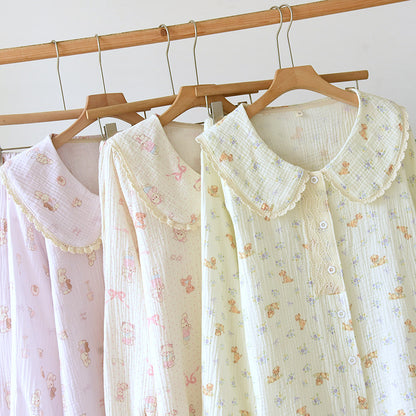 Pyjamas manche longue 2 pièce en cotton mode femmes