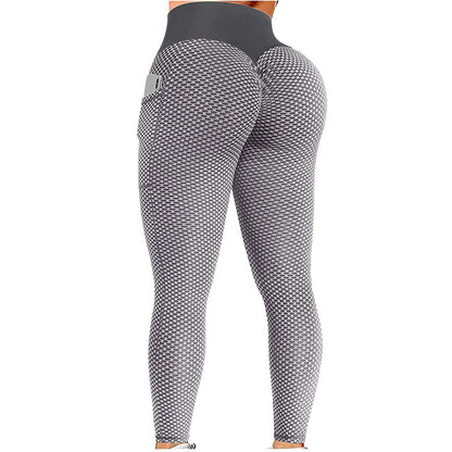 Pantalon de yoga Honeycomb Peach Hip Fitness