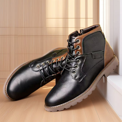 Bottes Martin pour hommes, bottines zippées