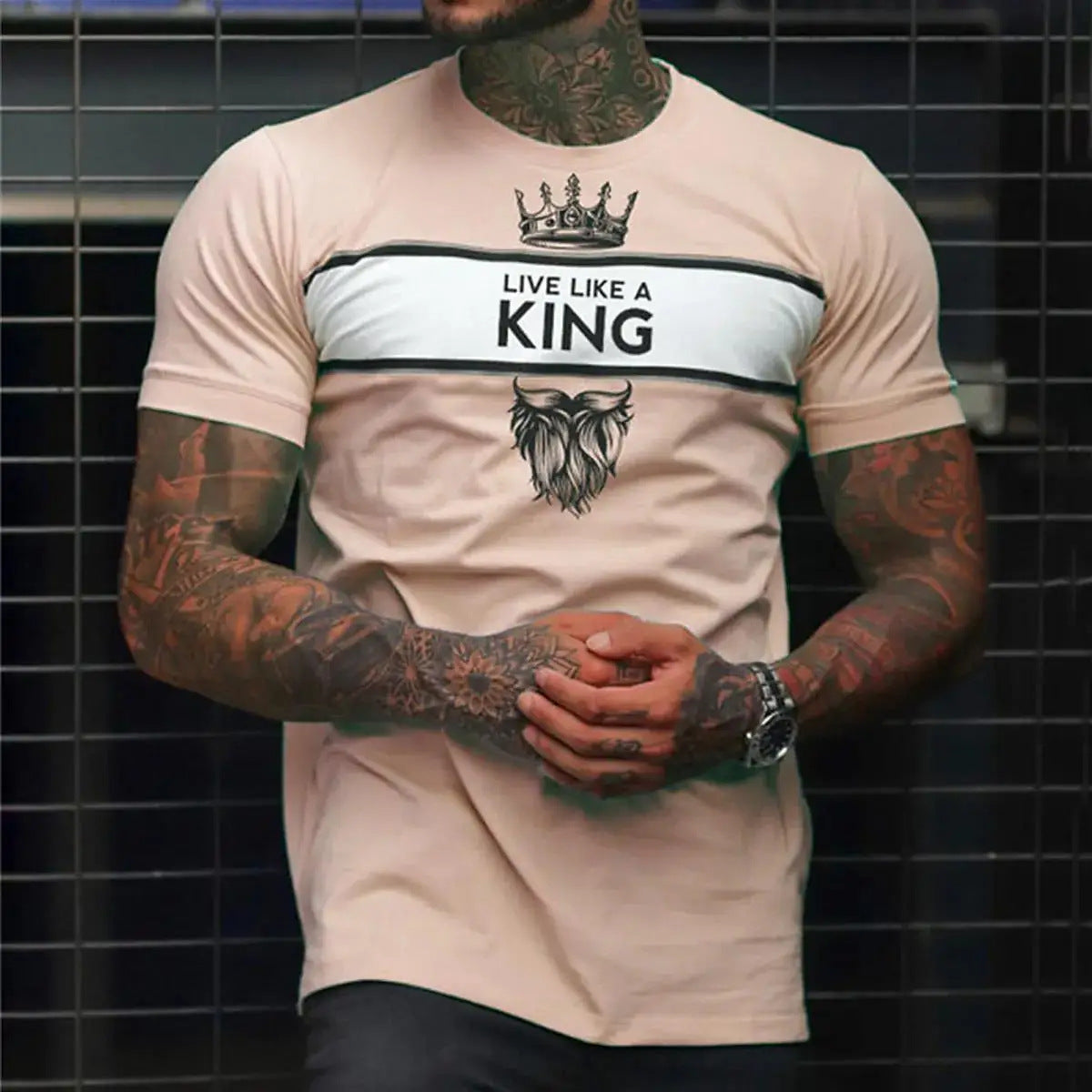 Chemise décontractée à manches courtes et col rond pour homme bien lire les descriptions sur chaque article pour choisir votre bonne grandeur