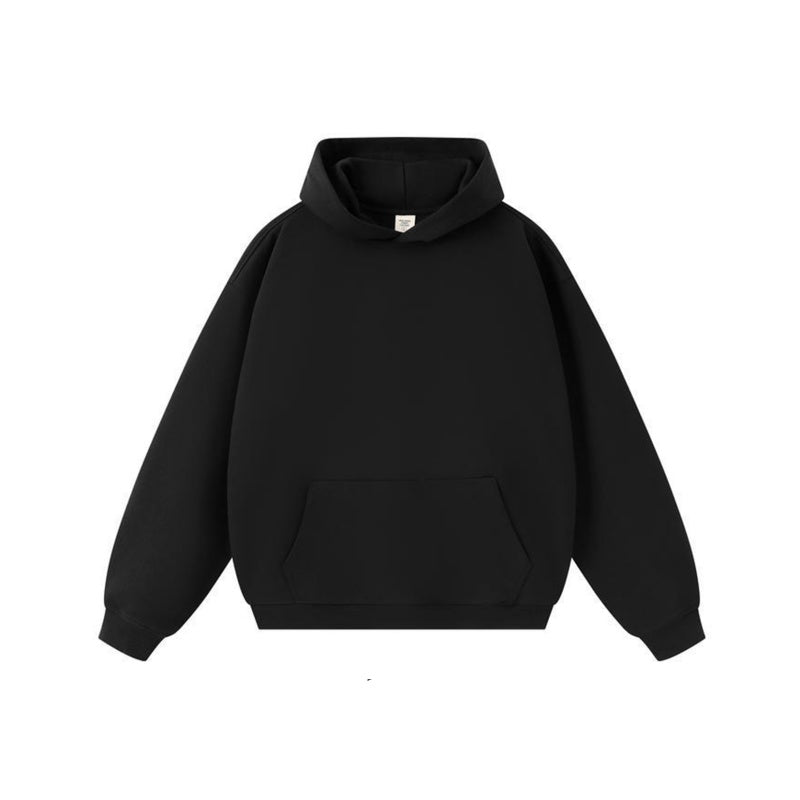 Heavyweight Solid Color Hoodie With Reinforced Hood That Doesn't Sag