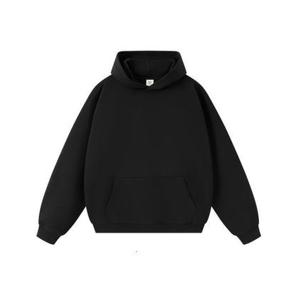 Heavyweight Solid Color Hoodie With Reinforced Hood That Doesn't Sag
