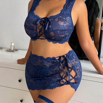 Sexy Lace Floral Bra Set Push-Up Lingerie Set For A Flattering Look