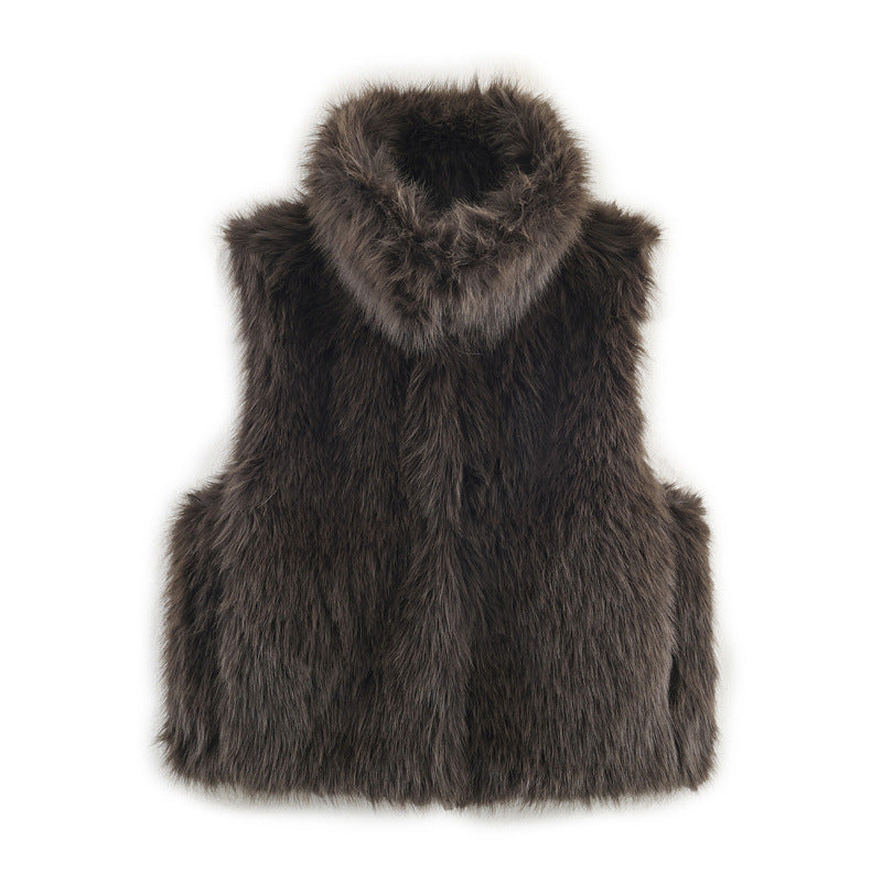 European And American Style Fashion Artificial Fur Effect Vest