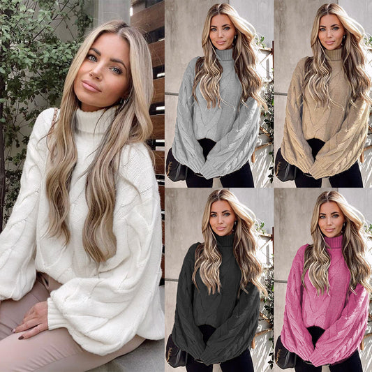 Pull à manches trompette pour femme