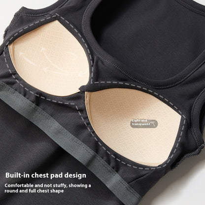 Petit débardeur en pur coton pour femme avec coussinet de poitrine