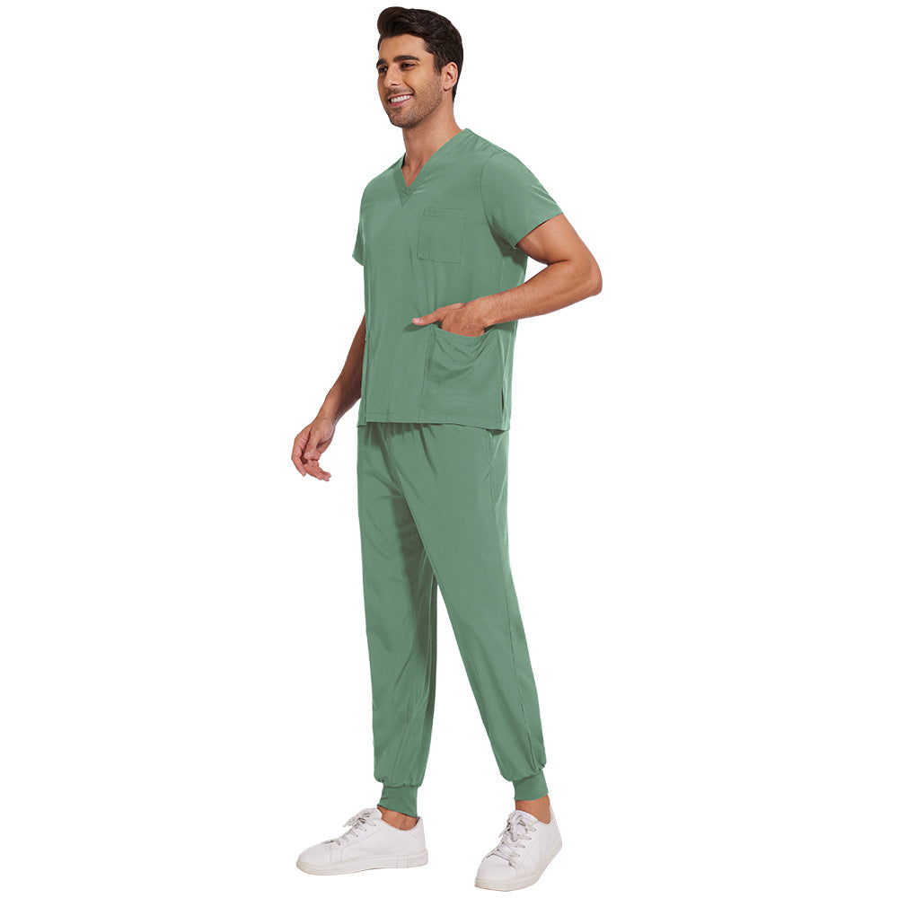 Mens Quick-Drying Comfortable And Stretchy Scrubs Set For Work