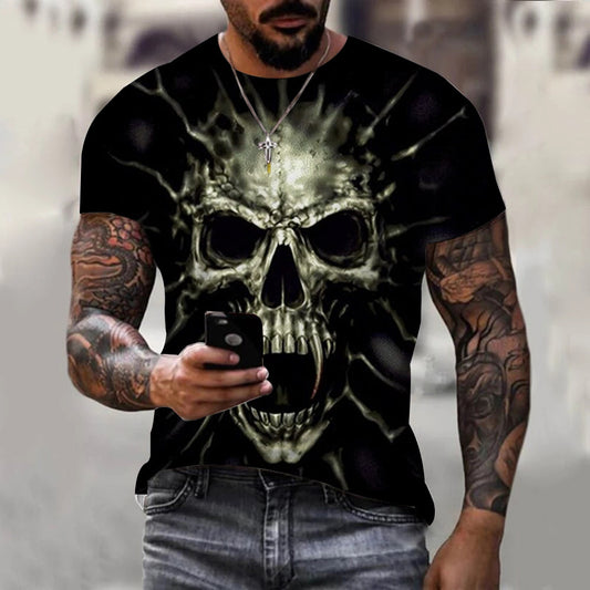 T-shirt à manches courtes pour garçon, imprimé en 3D, tendance, été