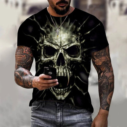 T-shirt à manches courtes pour garçon, imprimé en 3D, tendance, été