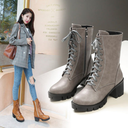 Women's European And American Taiwan Platform Martin Boots