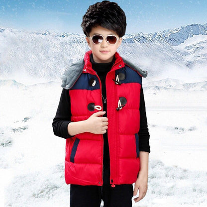 Gilet à capuche rembourré en velours pour bébés garçons et filles, uniformes de maternelle