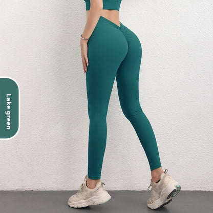 Pantalon de yoga tendance en V, taille haute, pour femme, pour le sport et le fitness