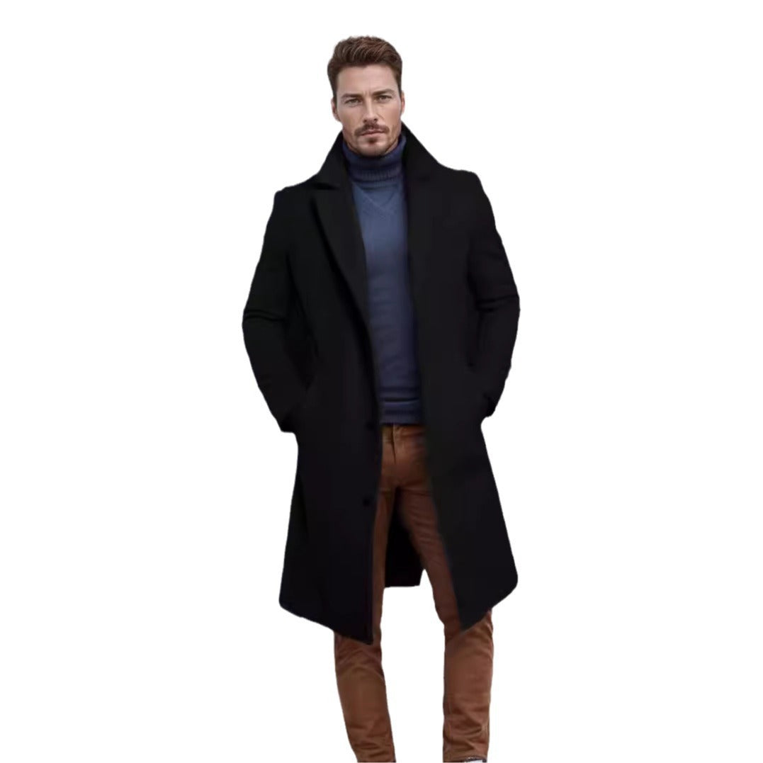 Men's Medium-length Single-breasted Multi-color Warm Youth Coat