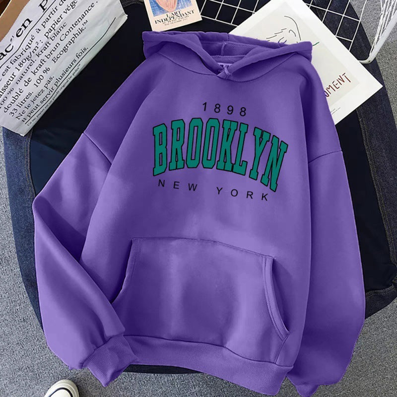 Sweat à capuche imprimé Brooklyn New York 1898