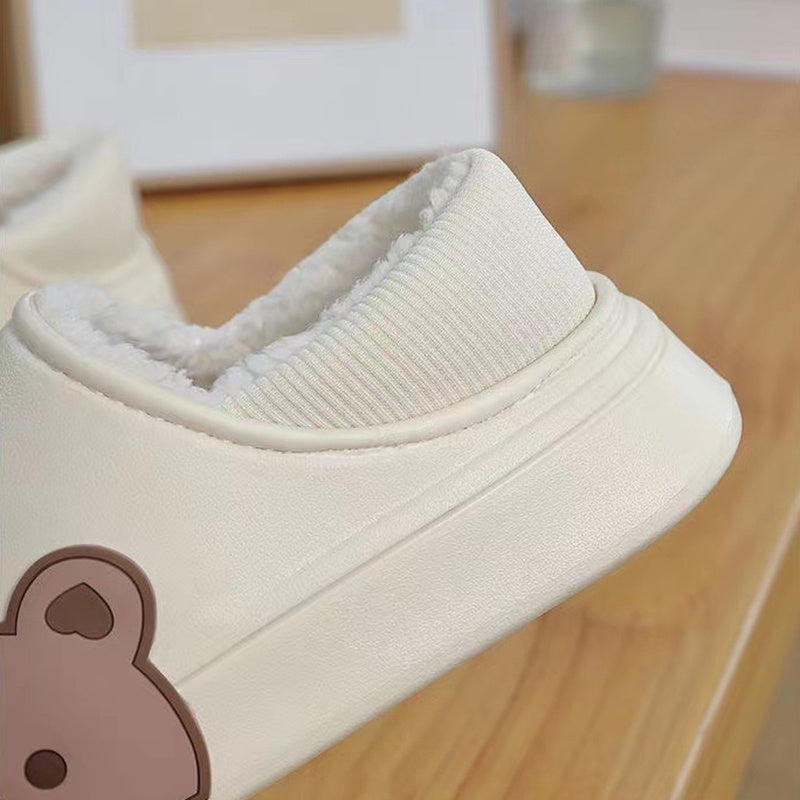 Chaussons d'hiver en peluche pour femme