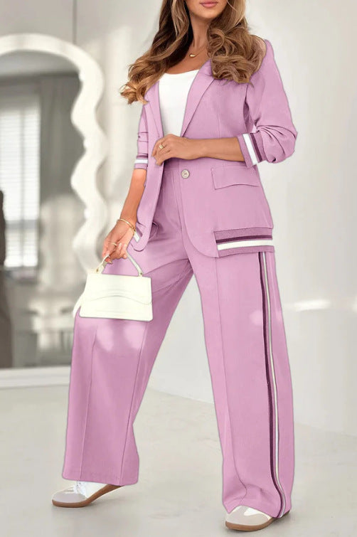 Ensemble 2 pièces pour femme, , manteau, pantalon, revers, manches longues, veste, jambe large, taille haute, tenue parfaite pour toute vos activités.  Confortable et magnifique. Lire la description pour choisir votre grandeur. ✨️