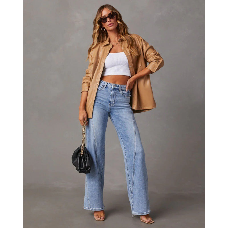 Jean large décontracté pour femme , élégante un jean qui vous met en valeur.