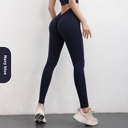 Pantalon de yoga tendance en V, taille haute, pour femme, pour le sport et le fitness