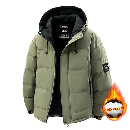 Men's Hooded Thickened Cold-proof Cotton-padded Clothing Coat