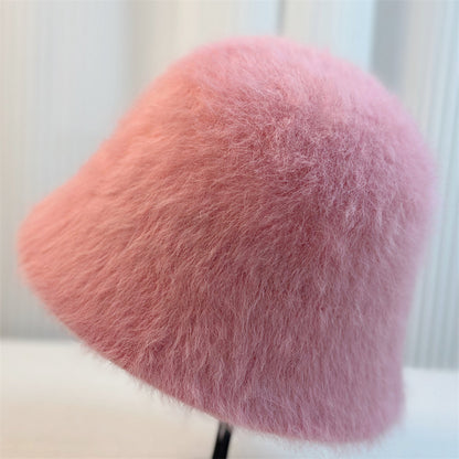 New Versatile Rabbit Fur Bucket Hat