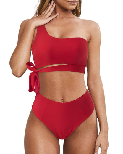 Women's High Waist Bikini Swimsuit With Straps