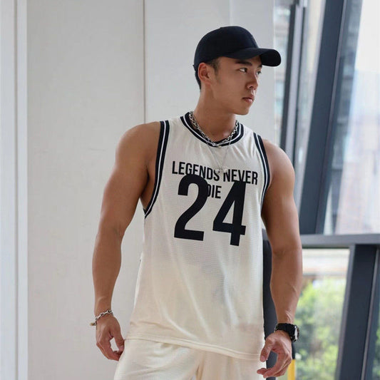Gilet de sport à séchage rapide en maille élastique