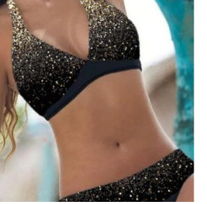 European And American Rope Split High Waist Hollow-out Bikini