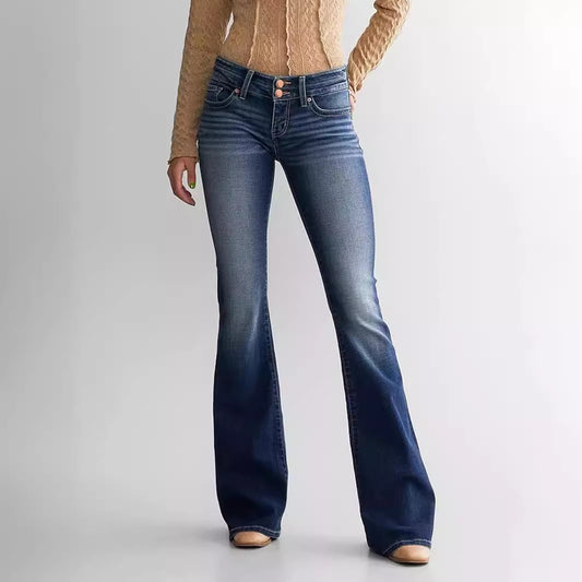 Jean évasé semi base, extensible moyenne. Un style pour vous madame.
