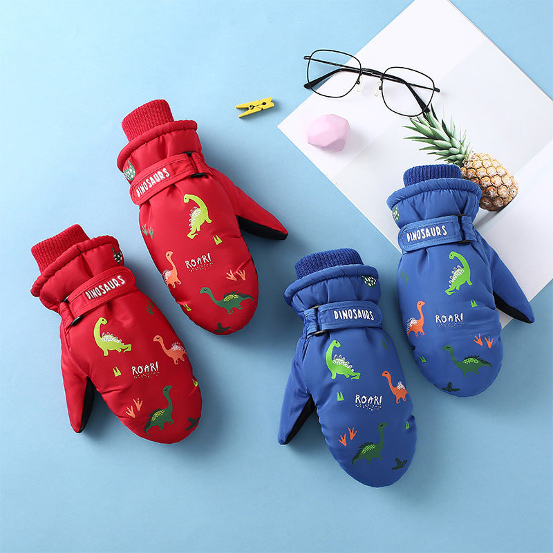 Mitaines Pour Enfants avec Motifs Dinosaures