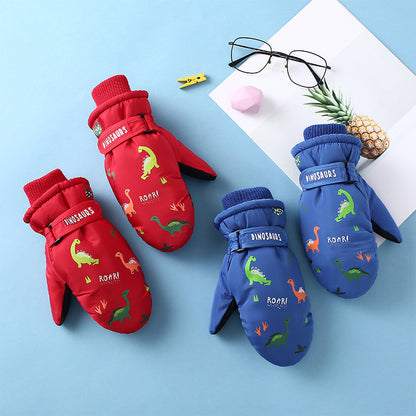 Mitaines Pour Enfants avec Motifs Dinosaures