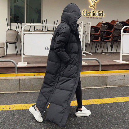 Women's Loose-fitting Padded Long Below-the-knee Cotton Coat