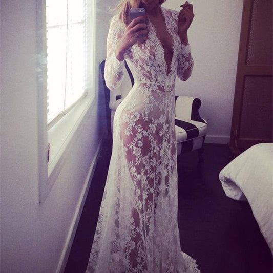 Robe de grossesse, pyjama, robe de maternité en dentelle pour femmes