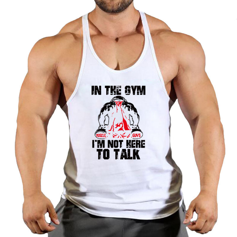 Débardeur d'été décontracté pour homme, chemise de sport à col rond, en forme de I, pour fitness