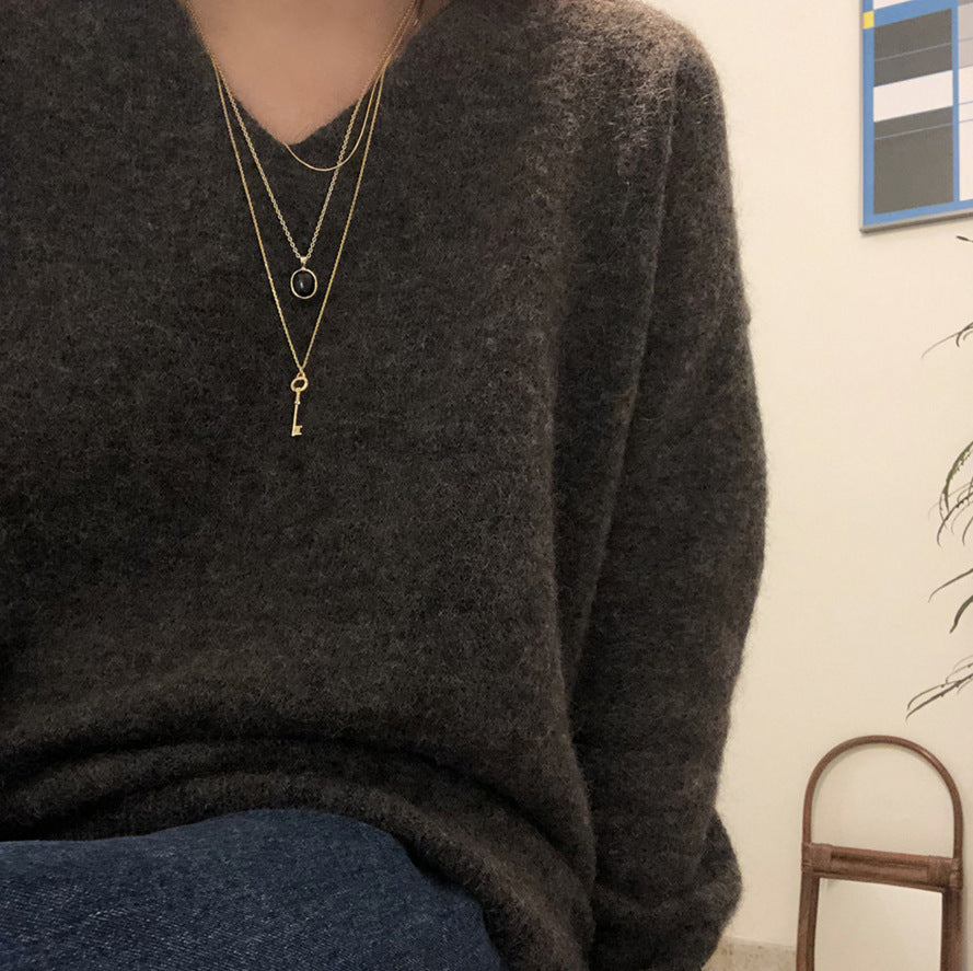 Magnifique collier en forme de clé. Très mignon avec classe