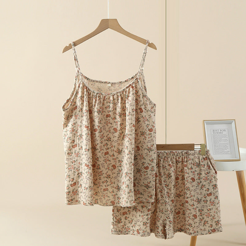 Pyjama deux pièces manches courtes tissu léger très cozy