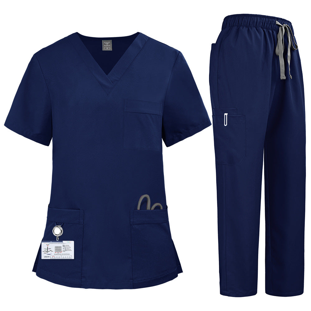 Women's Elastic Nurse Uniform Two-piece Set