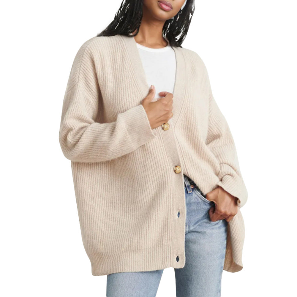 Cardigan de couleur unie populaire pour femmes