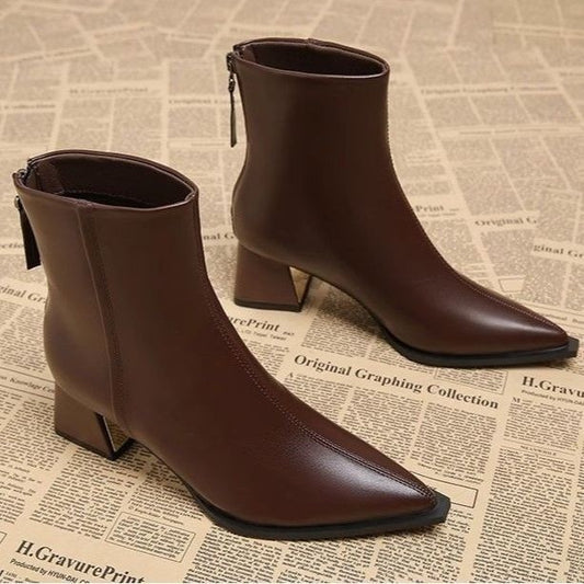 Chanel-Inspired Pointed-Toe Boots For FallWinter