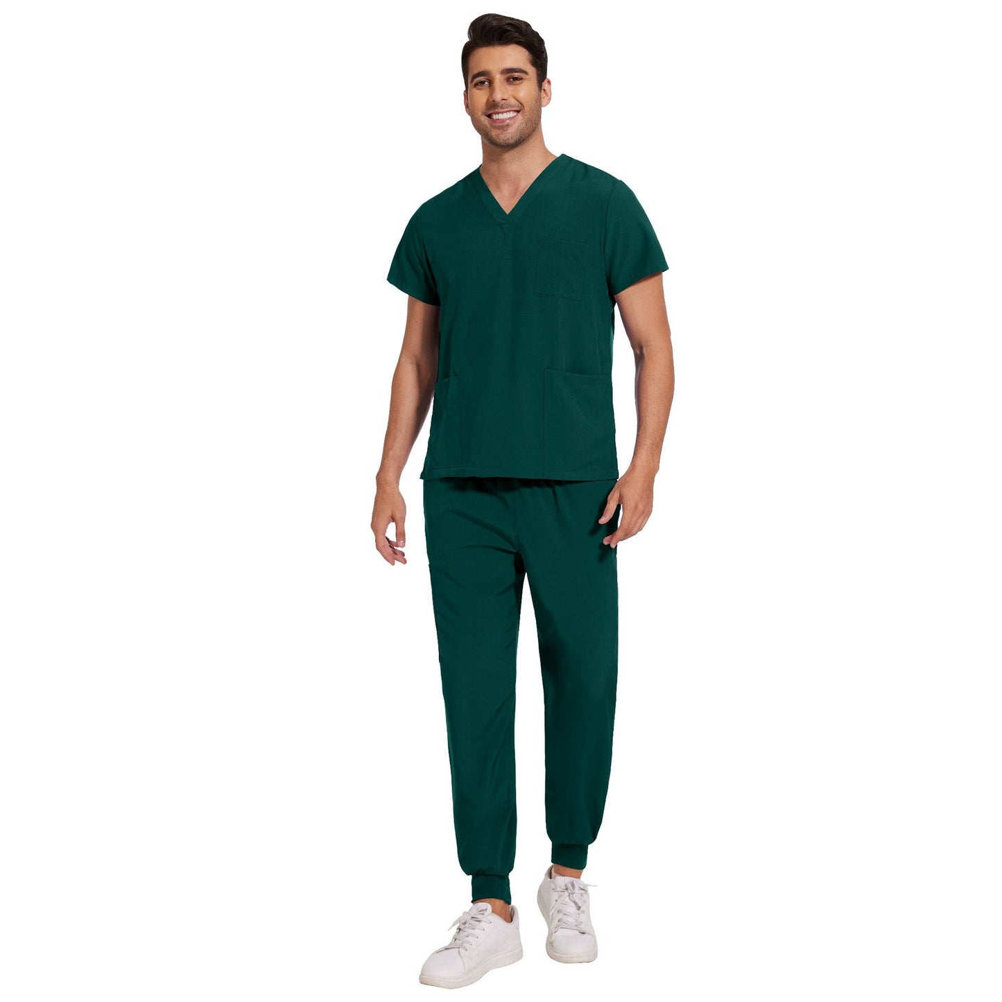 Mens Quick-Drying Comfortable And Stretchy Scrubs Set For Work
