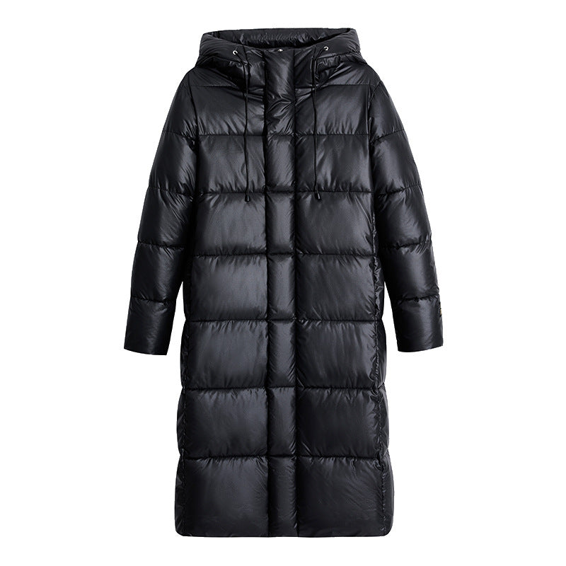 Women's Long Hooded Self-heating Graphene Cotton-padded Jacket
