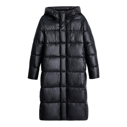 Women's Long Hooded Self-heating Graphene Cotton-padded Jacket