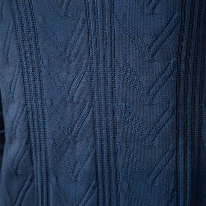 New Knitted Pullover Men's Jacquard V-neck Sweater
