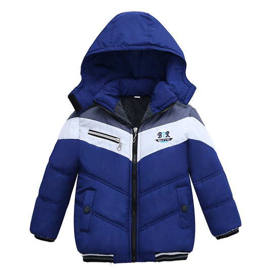 Veste matelassée à capuche et manches longues pour garçon confortable et chaude pour vos mini.