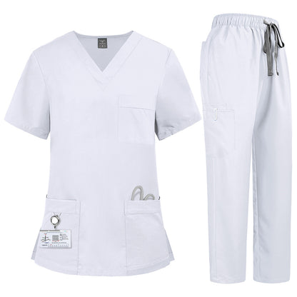 Women's Elastic Nurse Uniform Two-piece Set