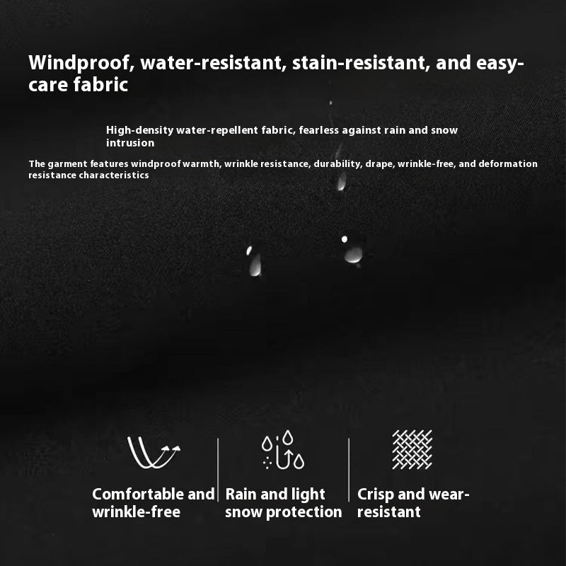 Mid-length Cotton-padded Coat Men's Windproof Thick Warm Jacket