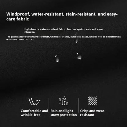 Mid-length Cotton-padded Coat Men's Windproof Thick Warm Jacket