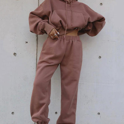 Nouveau style automne et hiver pour femmes, nouveau manteau à capuche décontracté, combinaison de sport