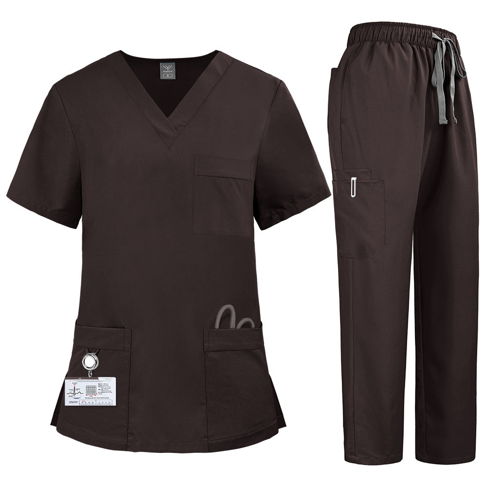 Women's Elastic Nurse Uniform Two-piece Set