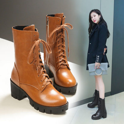 Women's European And American Taiwan Platform Martin Boots